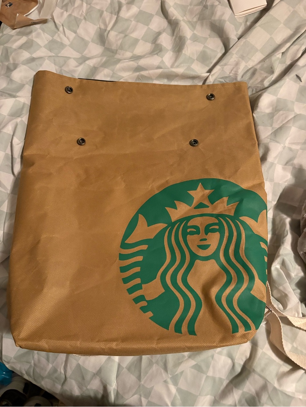 Starbucks canvas backpack roll top